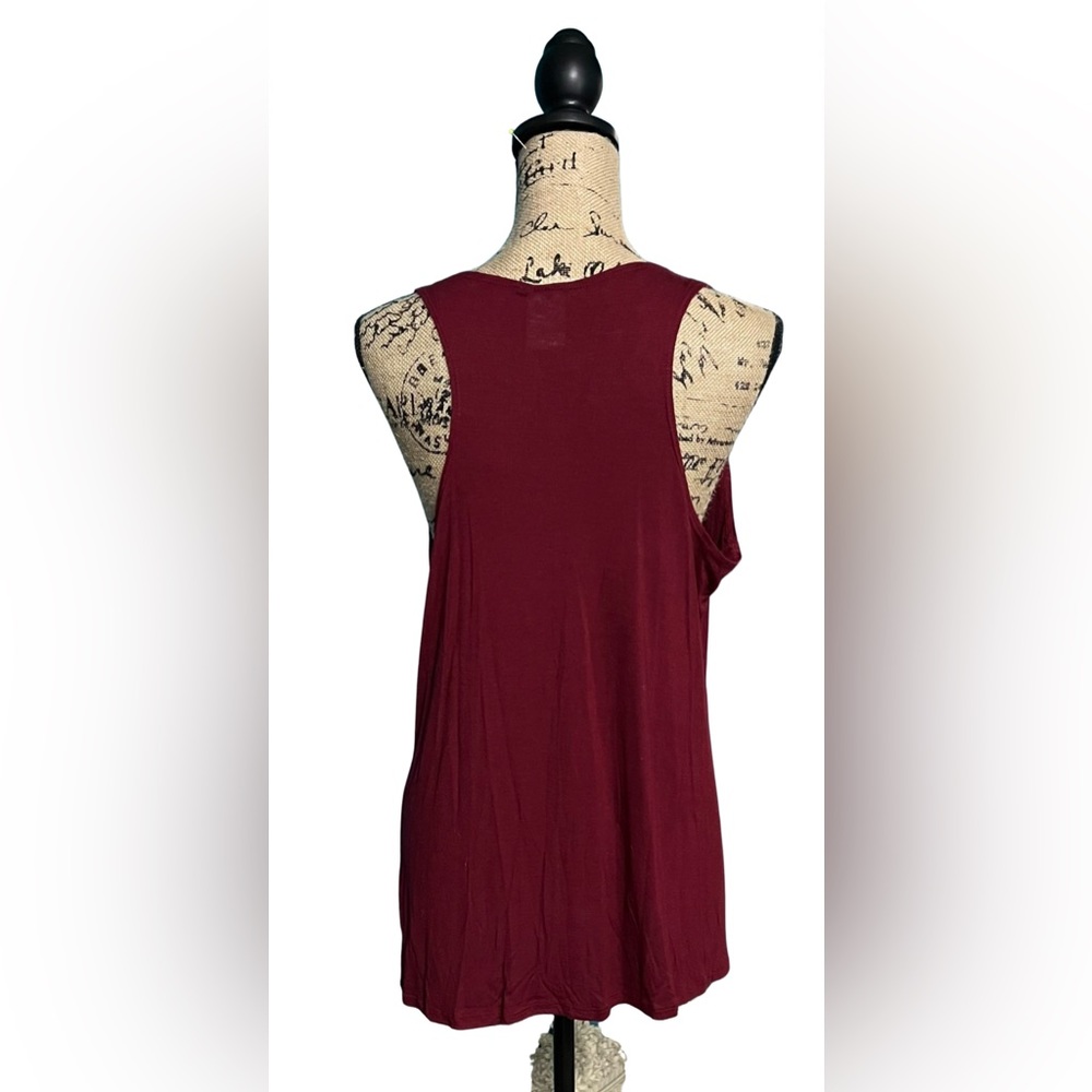 TRAILS Super Soft Maroon Tank Top “Hide Your Crazy/Act Luke A Lady” Size… - Picture 2 of 3